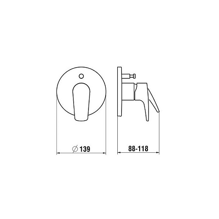 Смеситель Laufen Laurin HF500789100000 для душа, хром