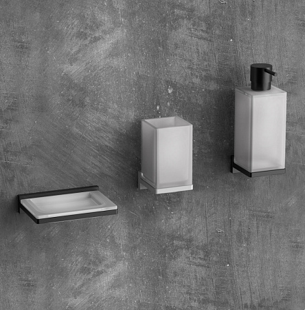 Мыльница Colombo Look B1601.NM подвесная, черный матовый