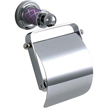 Держатель туалетной бумаги Boheme Murano 10901-V-CR с крышкой, хром/фиолетовый