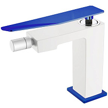 Смеситель Boheme Q 146-WUW.2 для биде, белый/синий