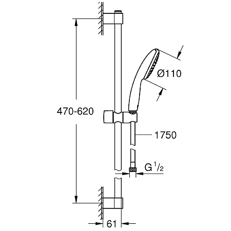 Душевой гарнитур Grohe Tempesta 110 27924003 хром
