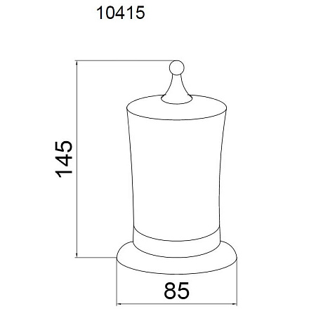 Стакан Boheme Imperiale 10415 для ватных дисков, золото
