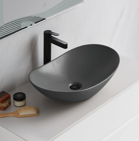 Раковина накладная BelBagno BB1404-H311 60.5x37x15 серый матовый