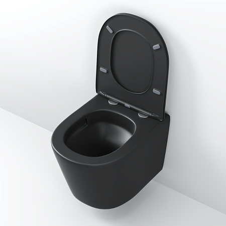 Унитаз подвесной Grossman Торнадо GR-4477BMSQ черный матовый