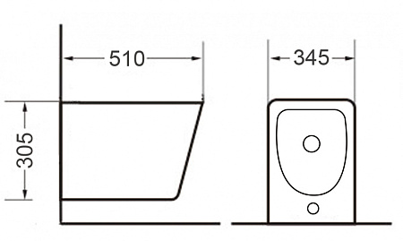 Биде подвесное Timo Soli TK-304 белый