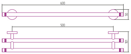 Полотенцедержатель Сунержа Без серии 56-3002-0600 флок красный