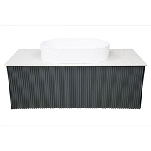 Тумба с раковиной La Fenice Terra FNC-01-TER-G-100 Grigio, столешница Gray Structural