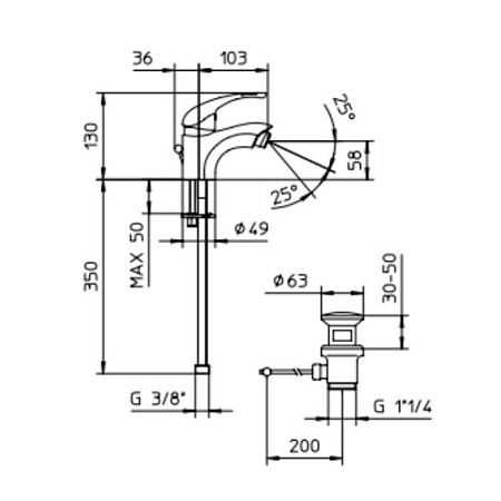 Смеситель Palazzani Capri 35401010 для биде