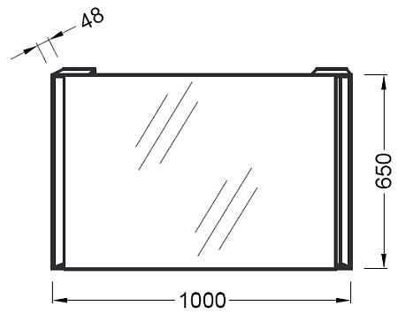 Зеркало Jacob Delafon Reve EB576-NF 100 см
