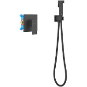 Гигиенический душ со смесителем Aquatek Либра AQ1619MB черный матовый