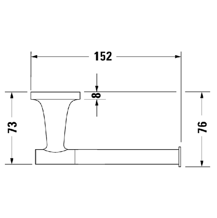 Держатель туалетной бумаги Duravit Starck T 0099371000 хром