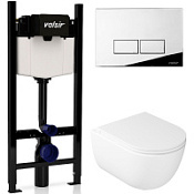 Комплект 4в1 инсталляции с WC и клавишей Valsir KIT VSCR 7334 Slim P3 белый/хром Комплект 4в1 инсталляции с WC и клавишей Valsir KIT VSCR 7334 Slim P3 белый/хром
