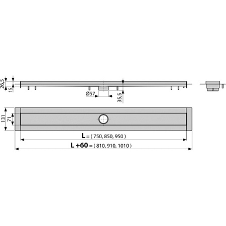 Душевой лоток AlcaPlast APZ13-750 750 Modular