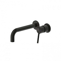 Смеситель Bravat P8461217BW-ENG для раковины, настенный, черный