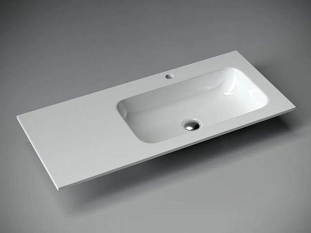 Раковина накладная Ceramicanova Grace CN7015 102x47x15 чаша справа, белый