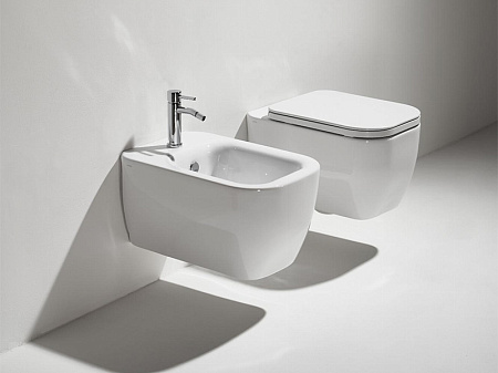 Биде подвесное Simas Henges HE 19 bia с 1 отверстием под смеситель, белый