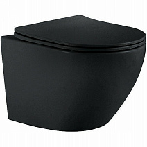 Унитаз подвесной Aquatek Европа AQ1901-MB с сидением Soft Close, черный матовый