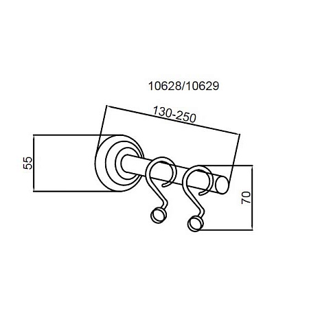 Карниз Boheme Medici 10628 для ванны, бронза
