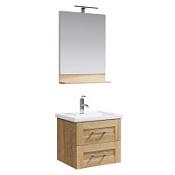 Мебель для ванной Aqwella Фостер FOS01062DS 60 подвесная, 2 ящика,  дуб сонома