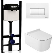 Комплект 4в1 инсталляции с WC и клавишей Valsir KIT VSWM 5486 Slim P1 белый/белый матовый