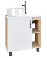 Тумба с раковиной Grossman Флай 107001 70 напольная, дуб сонома/белый
