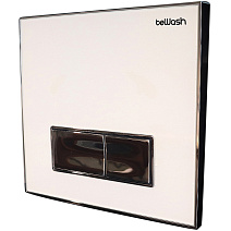 Кнопка смыва для инсталляций beWash Vago P05WC белое стекло/хром