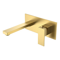 Смеситель Boheme Qubic 475-MG для раковины, золото матовое