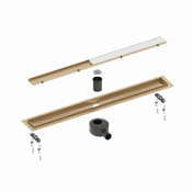Душевой лоток Timo Drain System DS230208/17 80 двухсторонняя решетка, золото матовое