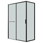 Душевой уголок Grossman Style 120.K33.05.1390.21.02 128-131x88,8-90x195 шиншилла/черный матовый