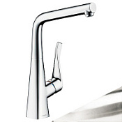 Смеситель Hansgrohe Metris 14822800 для кухонной мойки, нержавеющая сталь