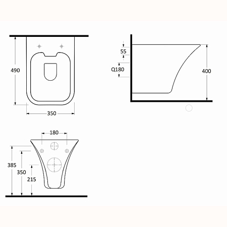 Унитаз подвесной beWash Ladoga 54303601 с системой микролифт, белый глянцевый