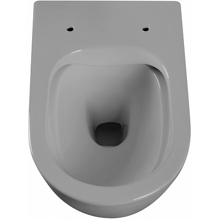 Унитаз подвесной ABBER Bequem AC1103MG безободковый, серый матовый