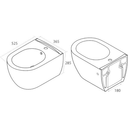 Биде подвесное Boheme Bianca 964-W белый