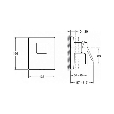 Смеситель Jacob Delafon Modulo E98632-CP для душа