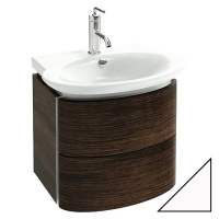 Тумба с раковиной Jacob Delafon Presquile 60 см, 2 ящика, белый бриллиант