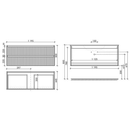 Тумба под раковину Sancos Snob R 120 SNR120W Bianco