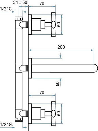 Смеситель Emmevi Spirit New 31155BR для раковины, бронза