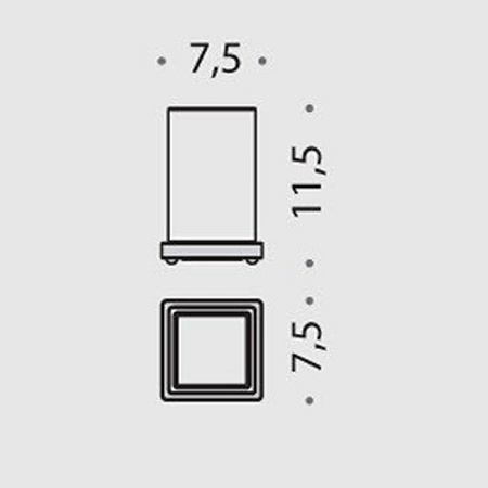 Стакан настольный Colombo Look B1641.NM-VAN черный матовый