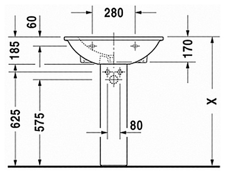 Пьедестал для раковины Duravit Darling New 0858240000