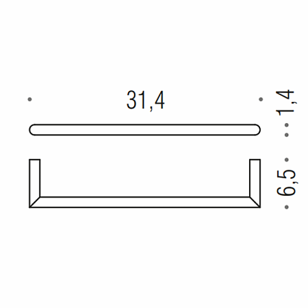 Полотенцедержатель Colombo Mini B4009.NM черный матовый