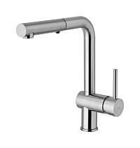 Смеситель Paffoni Light LIG285ST-MET для кухонной мойки, сталь