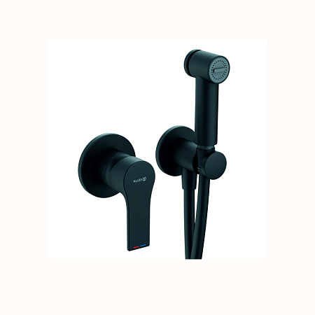 Гигиенический душ со смесителем Kludi Zenta SL 489983965 черный матовый