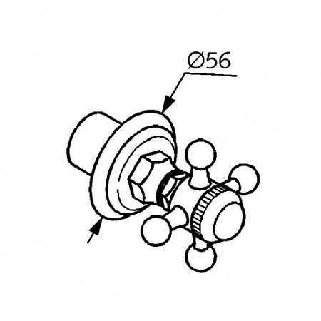 Вентиль Kludi Adlon 518160520 для ванны с душем, хром