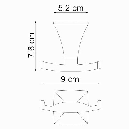 Крючок WasserKRAFT Wern K-2523D двойной, хром