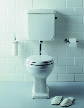 Унитаз напольный Simas Londra LO911bi горизонтальный выпуск, со средним бачком, белый/хром