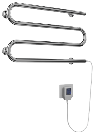 Полотенцесушитель электрический Terminus M-образный 600х375 хром