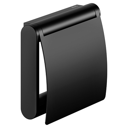 Держатель туалетной бумаги Keuco Plan 14960370000 с крышкой, черный матовый