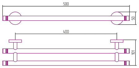 Полотенцедержатель Сунержа Без серии 03-3002-0500 золото