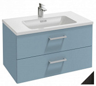 Тумба с раковиной Jacob Delafon Vox 80 прямая ручка, черное дерево