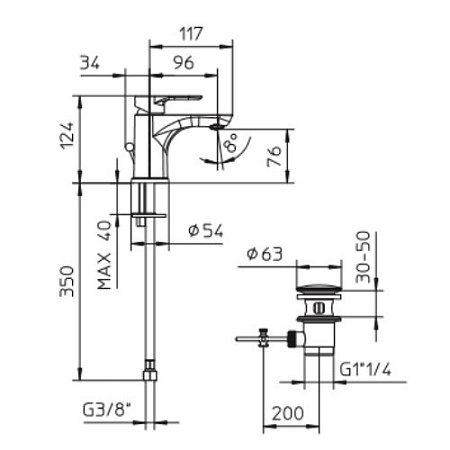 Смеситель Palazzani Italo 91301010 для раковины, хром
